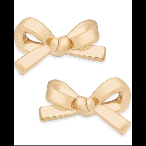 Kate Spade bow earrings in gold tone - Picture 1 of 4